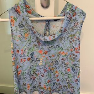 ZARA TOP, FLOWERY PRINT, SIZE XS.